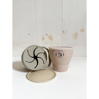 Collapsible silicone snack cup by ShopMyLittleSongbird, flexible bowl for kids with a colorful, foldable design.