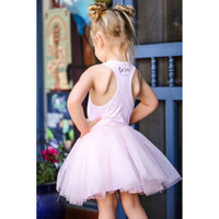 Be Mi Los Angeles Tutu Tank Dress, a stylish girls' dress with a tutu skirt and tank top design, perfect for casual wear.