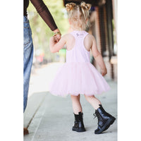 Be Mi Los Angeles Tutu Tank Dress for girls featuring a playful tutu skirt and sleeveless tank top design.