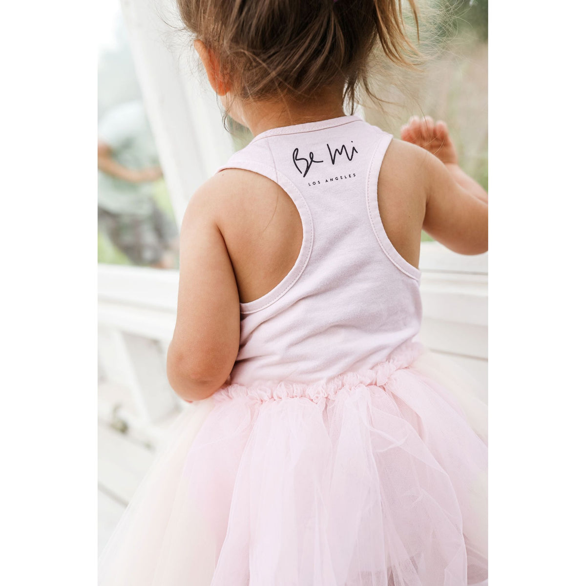 Be Mi Los Angeles Tutu Tank Dress for girls, pink sleeveless dress with tutu skirt and tank top style, perfect for casual wear.