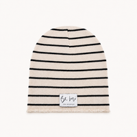 French Terry Striped Beannie