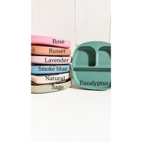 Colorful silicone bibs by ShopMyLittleSongbird with adjustable neck strap and pocket, perfect for messy eating.