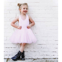 Be Mi Los Angeles Tutu Tank Dress for girls, featuring a colorful tutu skirt and sleeveless tank top design.