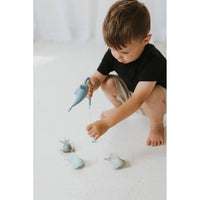 Silicone fishing set with colorful toy fishing rods and fish, designed for children, by ShopMyLittleSongbird.