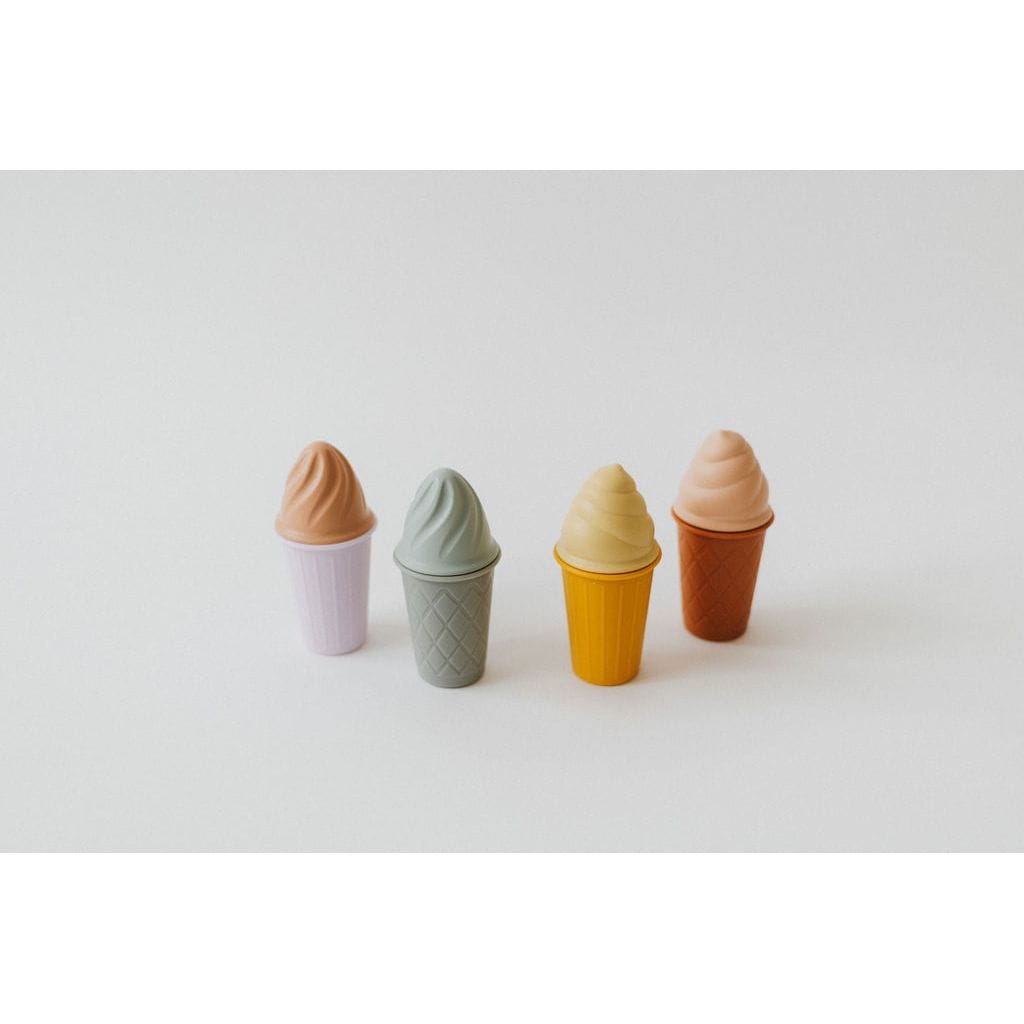 Colorful silicone ice cream cones toy set from ShopMyLittleSongbird, perfect for play and sensory activities.