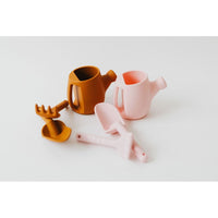 Colorful silicone watering can set for kids, featuring soft, flexible toys with playful design by ShopMyLittleSongbird.