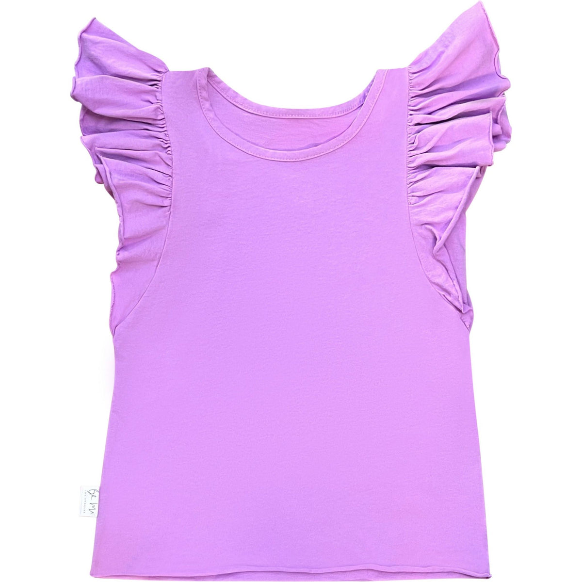 Be Mi Los Angeles Natalia Ruffle Top Sleeveless, stylish sleeveless top with ruffle details, ideal for casual or dressy occasions.