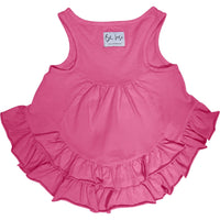 Be Mi Los Angeles Noa Ruffle Tank top, sleeveless with ruffled details, lightweight fabric, styled for casual wear.