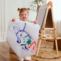 Tiny Land® Caramel Magnitales kids easel with colorful magnetic surface for children’s creative drawing and painting activities.