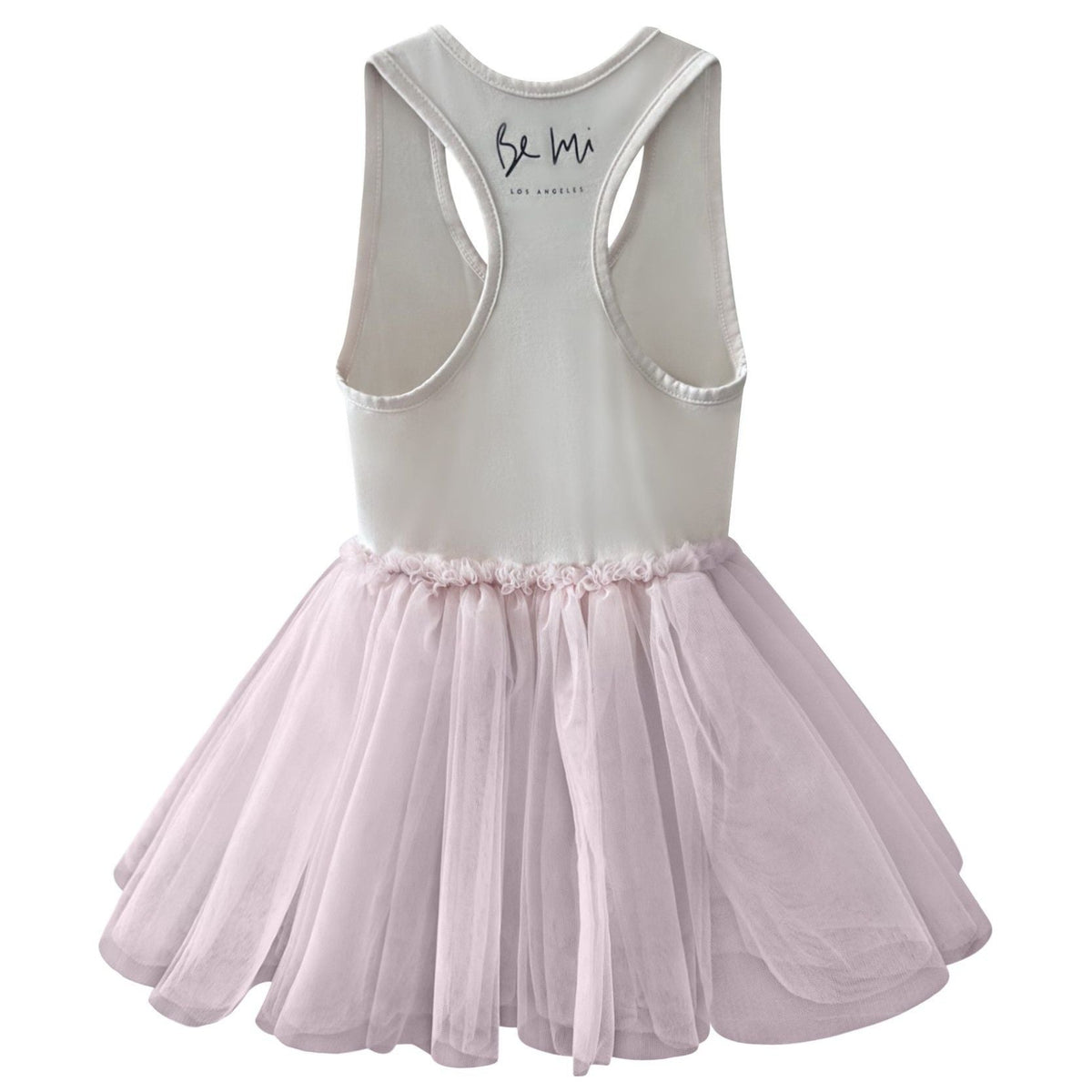 Back view of a Be Mi Los Angeles Tutu Tank Dress, a stylish and playful dress with a tutu-inspired design and tank top style.