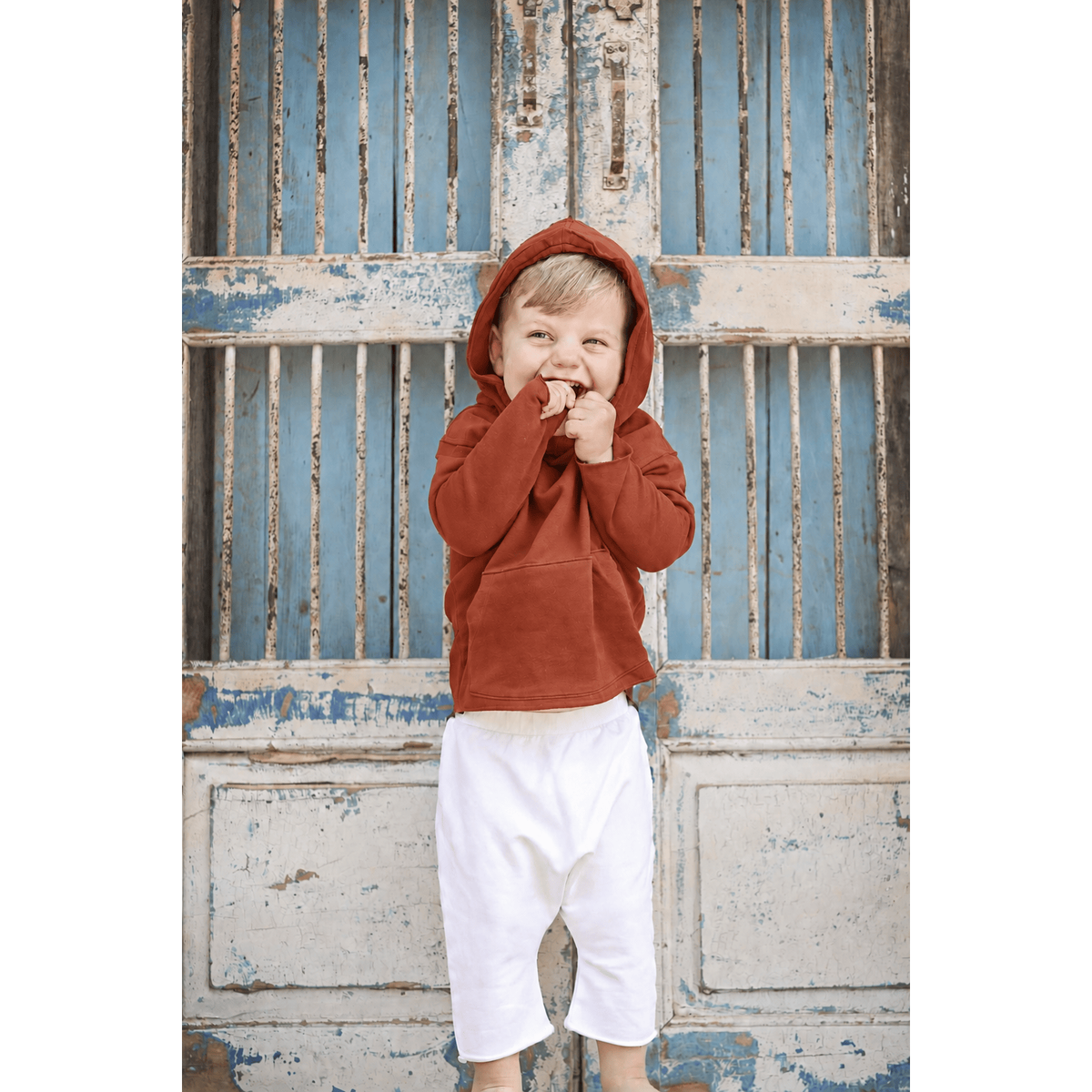 Organic Benji Kids’ Hoodie Terracotta