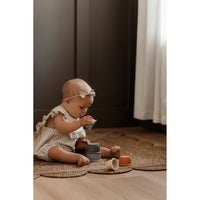 Colorful silicone stacking toy by ShopMyLittleSongbird featuring smooth, flexible cups for kids’ play and developmental fun.