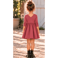 Organic Nova Dress Muted Berry