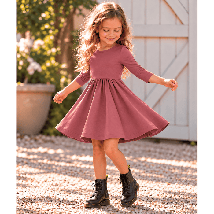 Organic Nova Dress Muted Berry