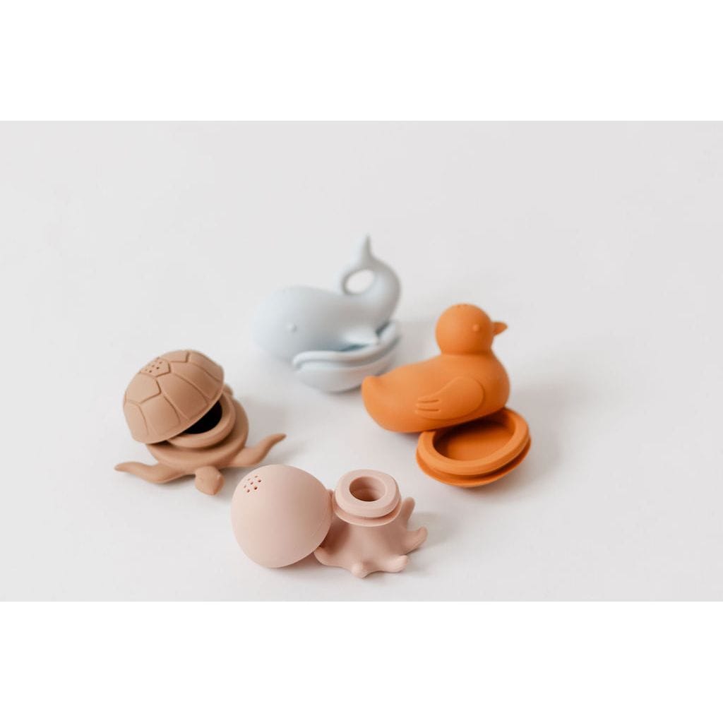 Colorful silicone bath toy by ShopMyLittleSongbird, featuring playful shapes and bright colors for kids' bath time fun.
