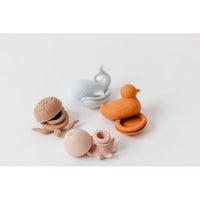 Colorful silicone bath toy by ShopMyLittleSongbird, featuring playful shapes and bright colors for kids' bath time fun.