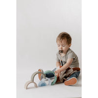 Colorful silicone stacking rainbow toy by ShopMyLittleSongbird, featuring vibrant arcs perfect for imaginative play and developmental fun.