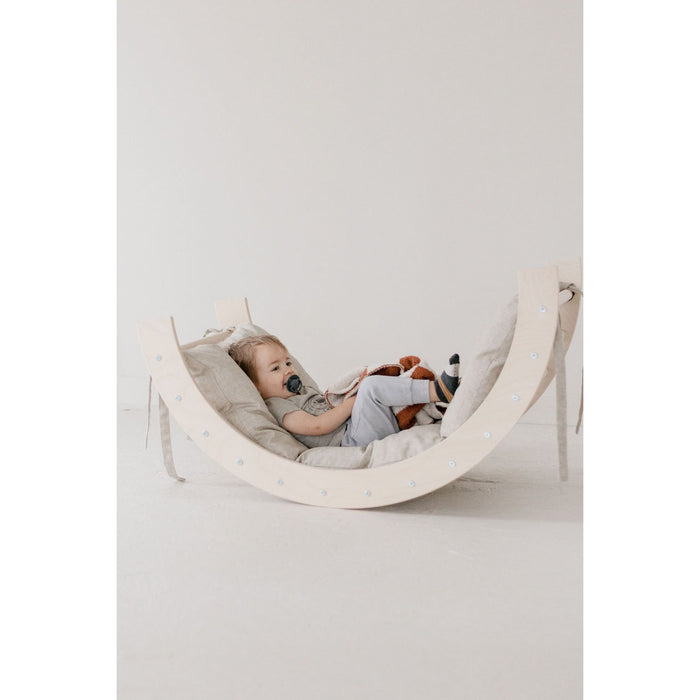 Colorful arch tunnel gym for kids, soft fabric play tunnel with multiple arches for crawling and crawling fun.