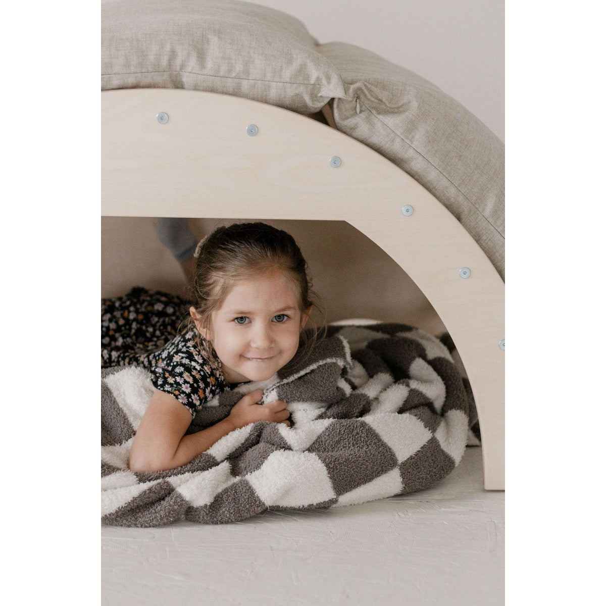 ShopMyLittleSongbird Arch Activity Gym with colorful hanging toys and soft padded mat for infants' play and development.