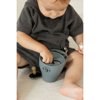 Silicone collapsible snack bowl by ShopMyLittleSongbird, flexible and portable for easy snack storage and on-the-go use.