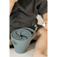 Collapsible silicone snack cup bowl from ShopMyLittleSongbird, flexible and portable for snacks on the go.