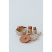 Colorful silicone cooking toy set for kids, includes utensils and accessories for imaginative play, by ShopMyLittleSongbird.