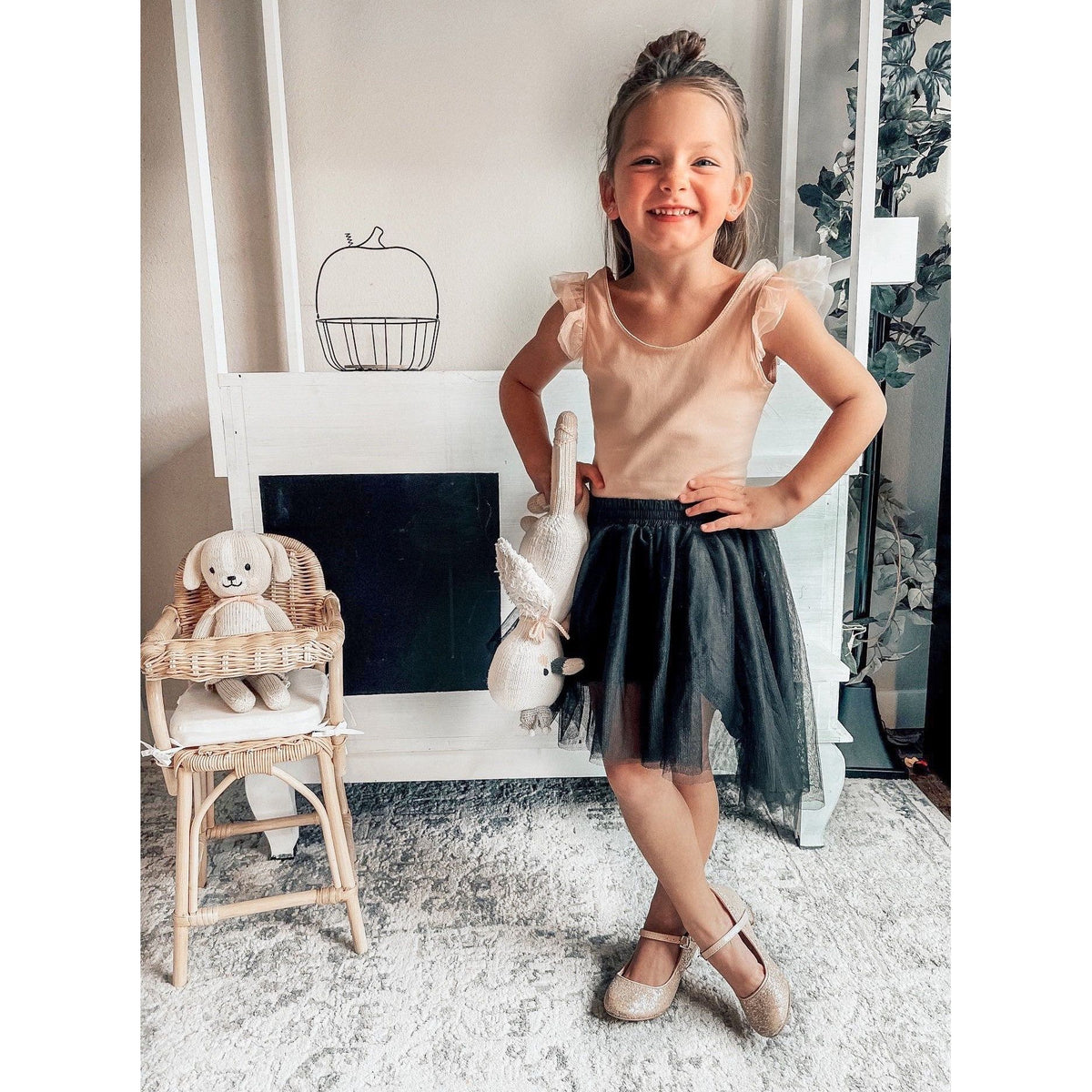 Be Mi Los Angeles high-low tutu skirt with layered tulle, flowing design, perfect for stylish, playful outfits.