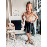 Be Mi Los Angeles high-low tutu skirt with layered tulle, flowing design, perfect for stylish, playful outfits.