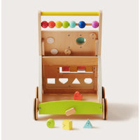 Natural wooden baby walker from Tiny Land® Premium Natural Wooden Activity Walker, featuring smooth finish and sturdy design.