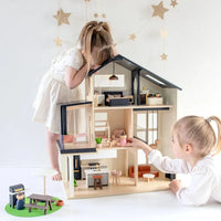 Tiny Land Sweetwood Edge Dollhouse by Tiny Land INC, featuring miniature furniture and detailed interior design.
