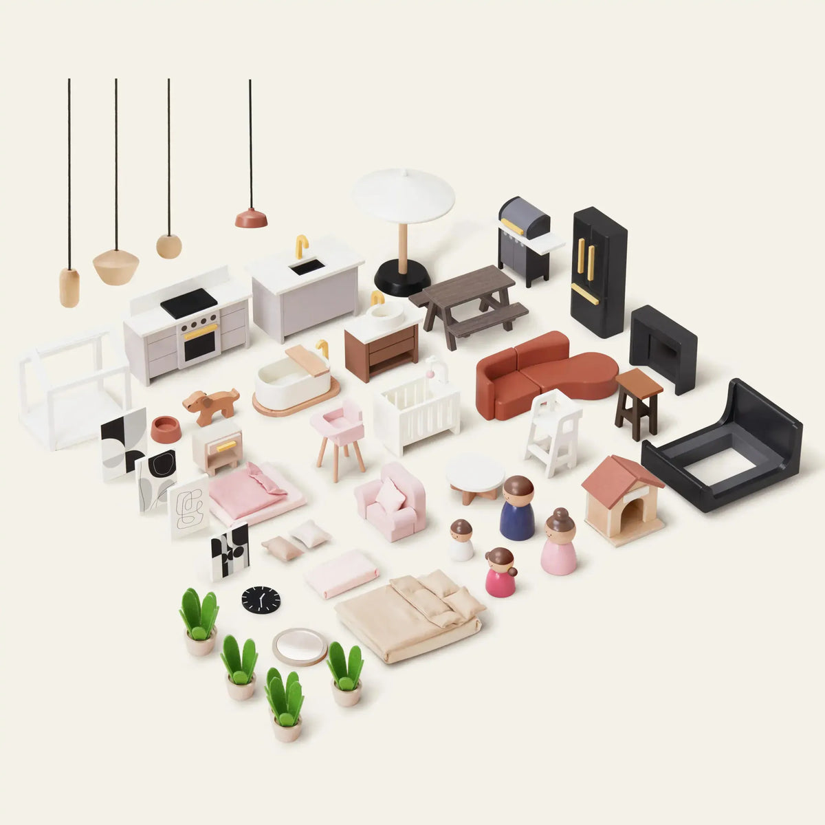 Tiny Land® Sweetwood Edge Dollhouse with detailed miniature rooms and furniture, handcrafted by Tiny Land INC.