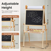 Tiny Land® Caramel Magnitales Kids Easel with colorful magnetic and drawing surface for children’s creative play.