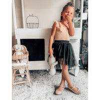 Be Mi Los Angeles high-low tutu skirt, showcasing flowing layers and playful design, perfect for stylish skirts and dancewear.