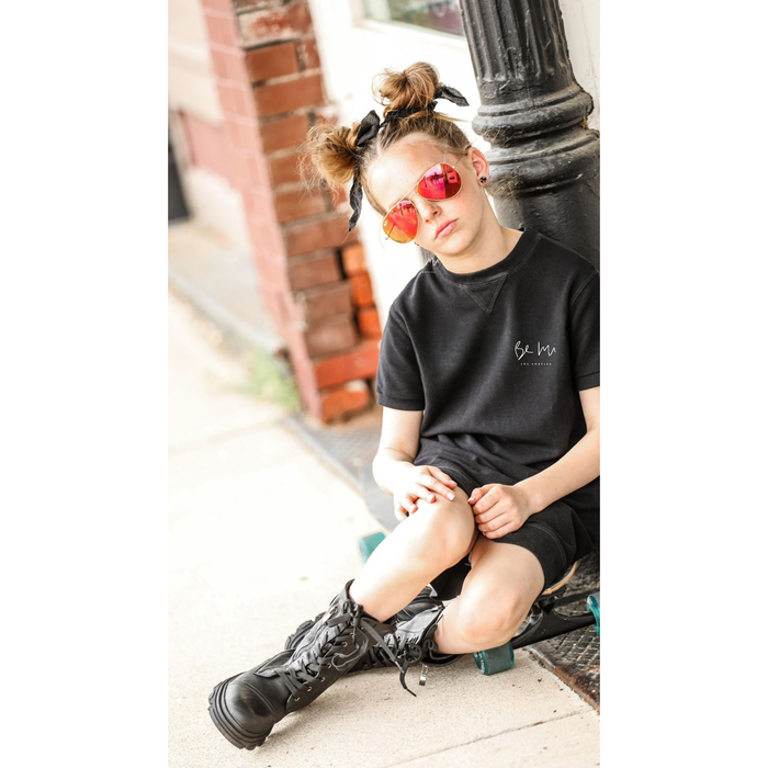 Be Mi Los Angeles Organic Cali Dress displayed on a woman, featuring a flowing, eco-friendly dress in a casual, stylish fit.
