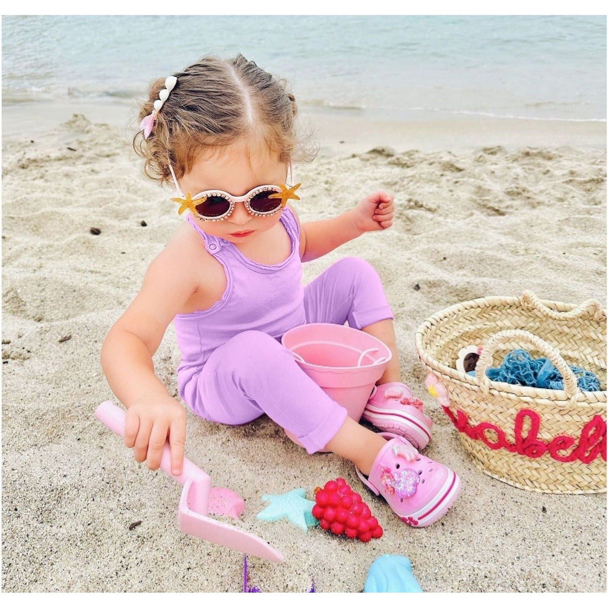 Lavender romper by Be Mi Los Angeles featuring a stylish, comfortable design, perfect for casual or summer wear.