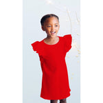 Organic Valentina Dress Long Sleeves Red - Be Mi Los Angeles