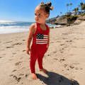 Be Mi Los Angeles Americana women's romper, sleeveless design with floral pattern, casual summer jumpsuit, front zipper detail.