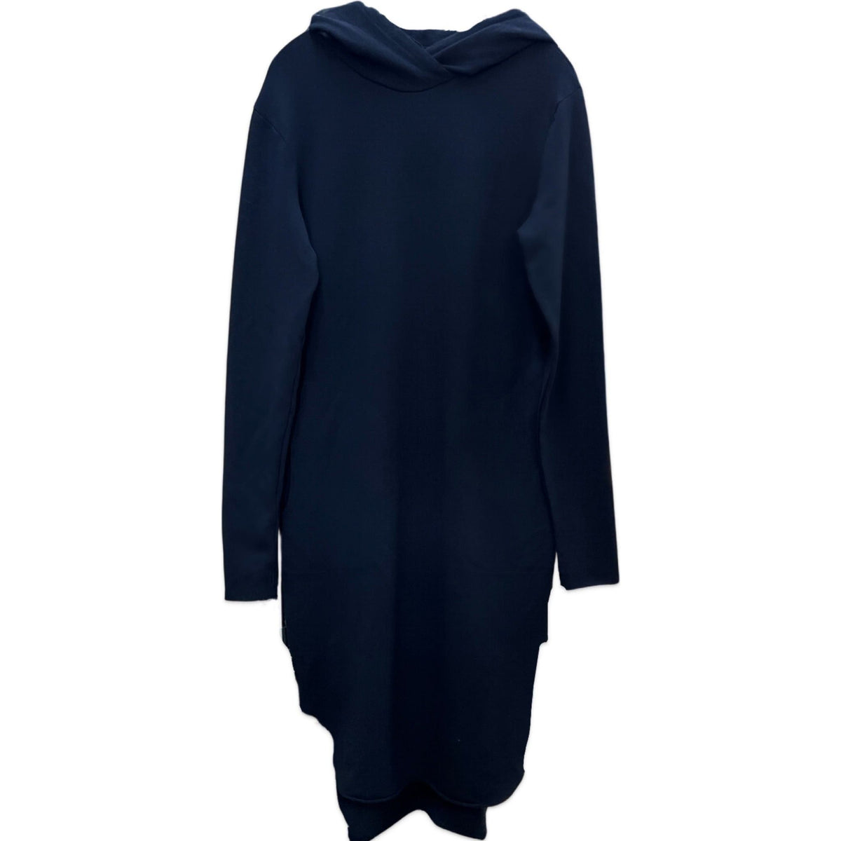 Black Organic Luna Hoodie Dress for adults by Be Mi Los Angeles, featuring a comfortable hooded design and casual fit.