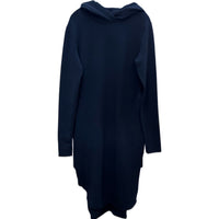 Black Organic Luna Hoodie Dress for adults by Be Mi Los Angeles, featuring a comfortable hooded design and casual fit.