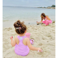 Lavender romper by Be Mi Los Angeles, featuring a stylish, comfortable design perfect for casual wear and summer outings.