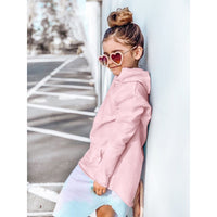 Pink Organic Benji Hoodie sweatshirts by Be Mi Los Angeles, soft and comfortable casual wear for women.