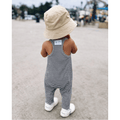Be Mi Los Angeles striped romper featuring fine vertical stripes, sleeveless design, and relaxed fit perfect for casual wear.