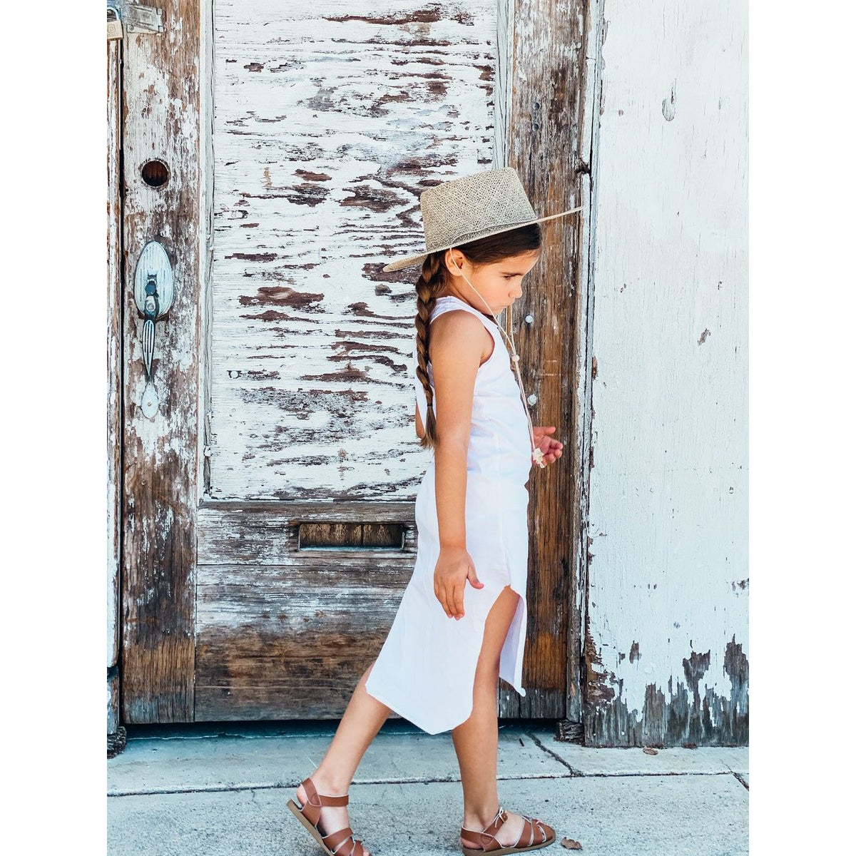 Be Mi Los Angeles Lexi Tank Dress in butter yellow, sleeveless design with a relaxed fit and lightweight fabric.