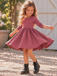 Organic Nova Dress Muted Berry