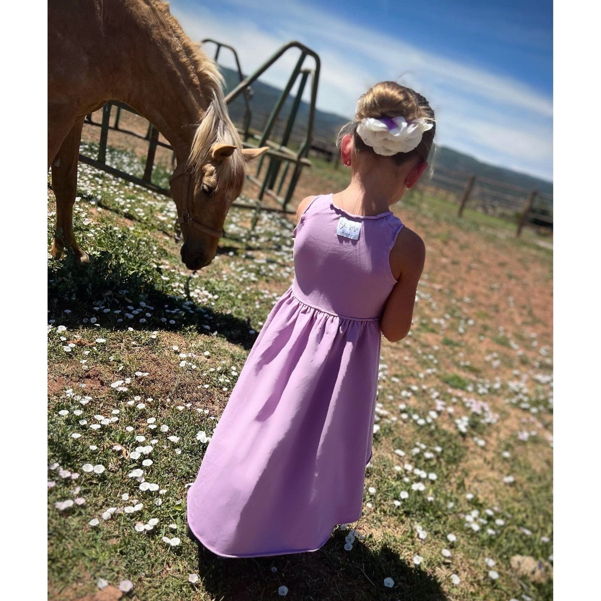Purple Organic Giselle Dress by Be Mi Los Angeles, showcasing flowing fabric and elegant design perfect for stylish occasions.