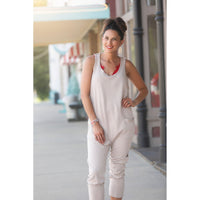 Be Mi Los Angeles women's romper featuring a stylish, casual design with a relaxed fit and vibrant pattern.