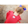 Organic Valentina Dress Long Sleeves Red - Be Mi Los Angeles