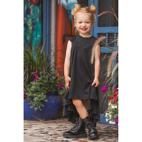 Be Mi Los Angeles Mimi Dress in soft fabric, showcased on a hanger with a flowy silhouette and elegant design.