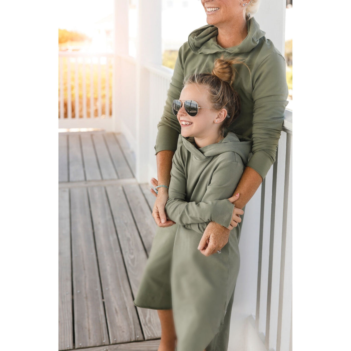 Organic Luna Hoodie Dress by Be Mi Los Angeles, adult casual dress featuring a soft hoodie and comfortable fit.