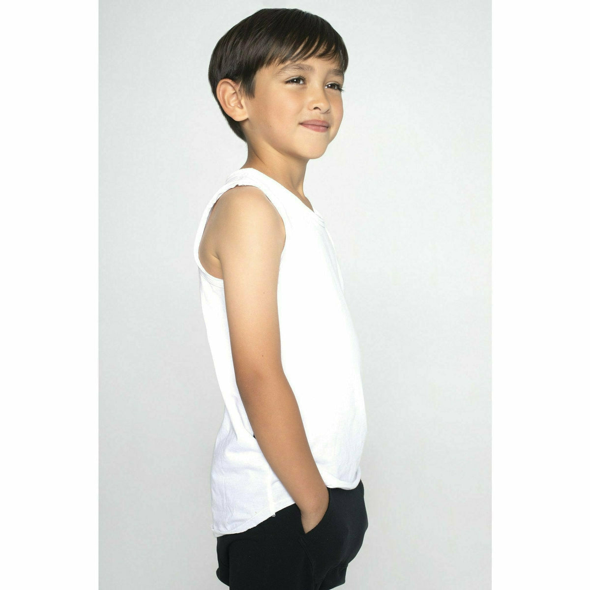 White Asher Tank top by Be Mi Los Angeles, casual sleeveless tank with a relaxed fit, shown on a neutral background.